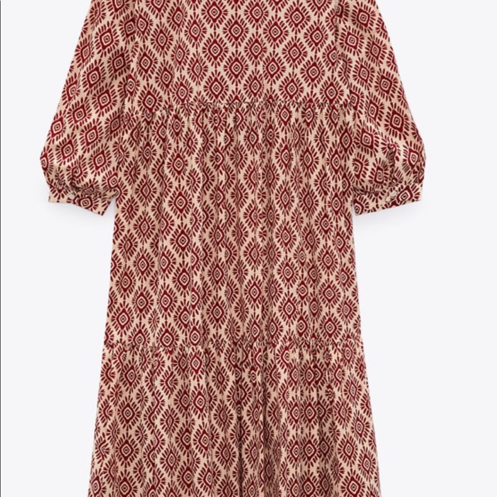 Zara printed midi dress